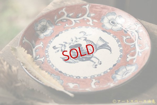 画像5: ヒヅミ峠舎　三浦圭司・三浦アリサ　染付多彩6寸プレート「神獣」