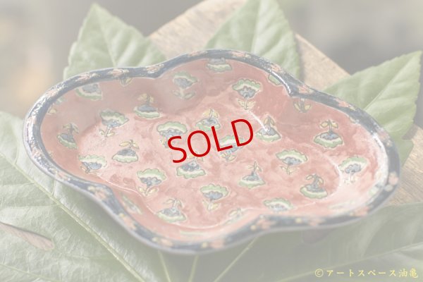 画像2: ヒヅミ峠舎　三浦圭司・三浦アリサ　染付多彩花型皿