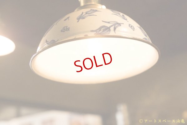 画像4: ヒヅミ峠舎　三浦圭司・三浦アリサ「染付　チューリップ文ランプシェード　大」