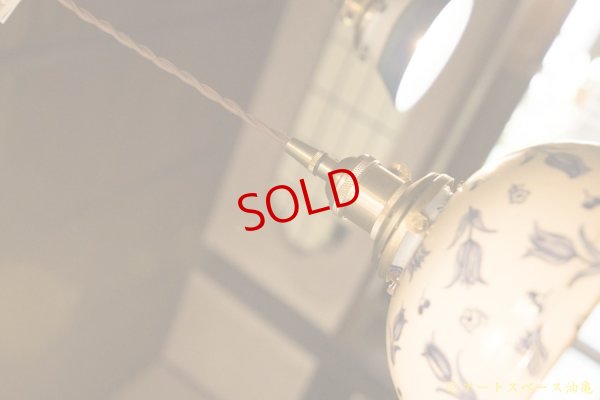 画像6: ヒヅミ峠舎　三浦圭司・三浦アリサ「染付　チューリップ文ランプシェード　大」