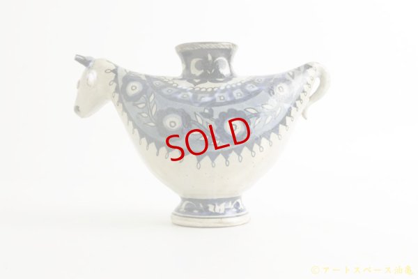 画像3: ヒヅミ峠舎　三浦圭司・三浦アリサ「染付　牛の花入れ」