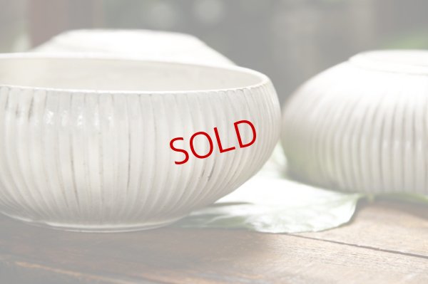 画像5: 小倉夏樹　灰粉引　鎬丸鉢M【アソート作品】