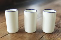 大園篤志　コップ　白に瑠璃