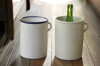 大園篤志　ワインクーラー　白に瑠璃／貫入