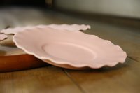 大園篤志　ピンク　花リム皿　小 【アソート作品】
