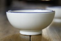 大園篤志　茶碗　白に瑠璃【アソート作品】