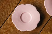 大園篤志　豆輪花皿　六　ピンク【アソート作品】