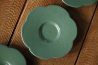 大園篤志　豆輪花皿　六　グリーン【アソート作品】