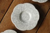 大園篤志　豆輪花皿　六　墨貫入【アソート作品】