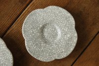 大園篤志　豆輪花皿　四　墨貫入【アソート作品】