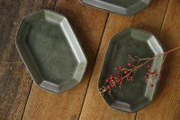 大園篤志　八角皿　クロ【アソート作品】