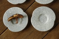 大園篤志　豆輪花皿　二　墨貫入【アソート作品】