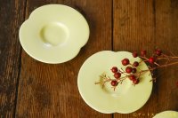 大園篤志　豆輪花皿　二　イエロー【アソート作品】