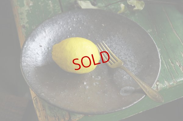 画像2: 四海大　黒釉皿