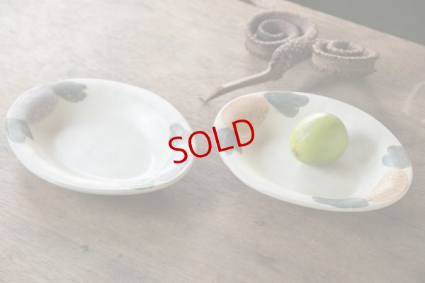 画像2: シマシマポタリ　楕円リム皿