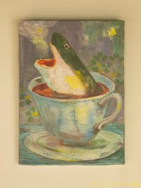 田川亞希　絵画　シャークカフェ