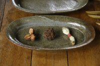 寺村光輔　長石釉　オーバルカレー皿　【アソート作品】