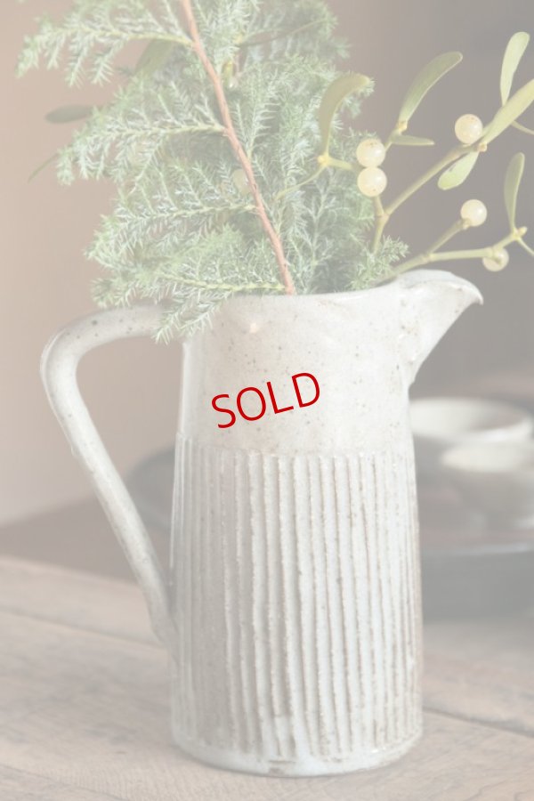 画像3: 寺村光輔　長石釉　鎬ピッチャー