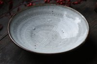 寺村光輔　三島黄土　7寸鉢（薪）