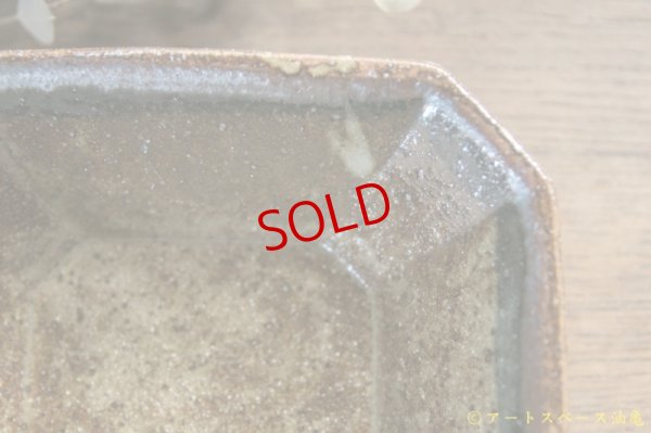 画像7: 寺村光輔　ぶどう灰釉　マスカットオブアレキサンドリア　呉須鉄絵　隅切角鉢（薪）