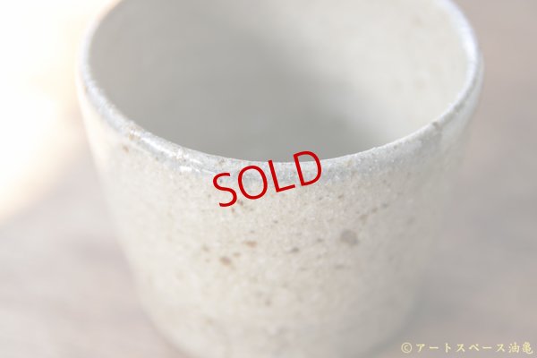 画像9: 寺村光輔　並白釉　猪口（薪） / 地釉　刷毛目　汲み出し（薪）