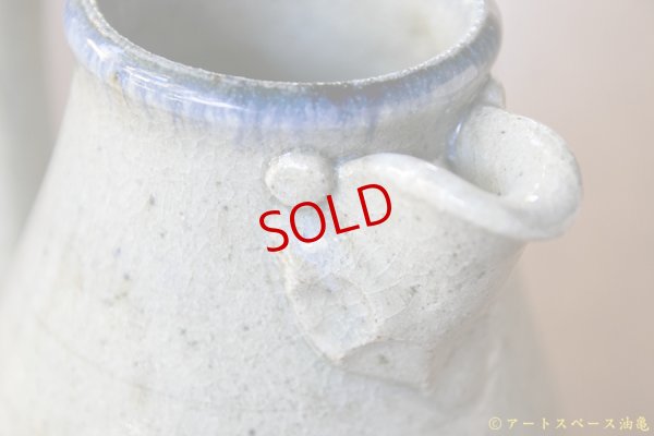 画像10: 寺村光輔　並白釉　呉須　ピッチャー（薪）