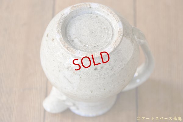 画像15: 寺村光輔　並白釉　呉須　ピッチャー（薪）