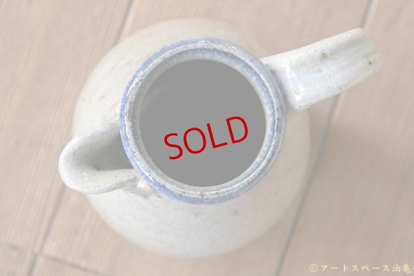 画像12: 寺村光輔　並白釉　呉須　ピッチャー（薪）