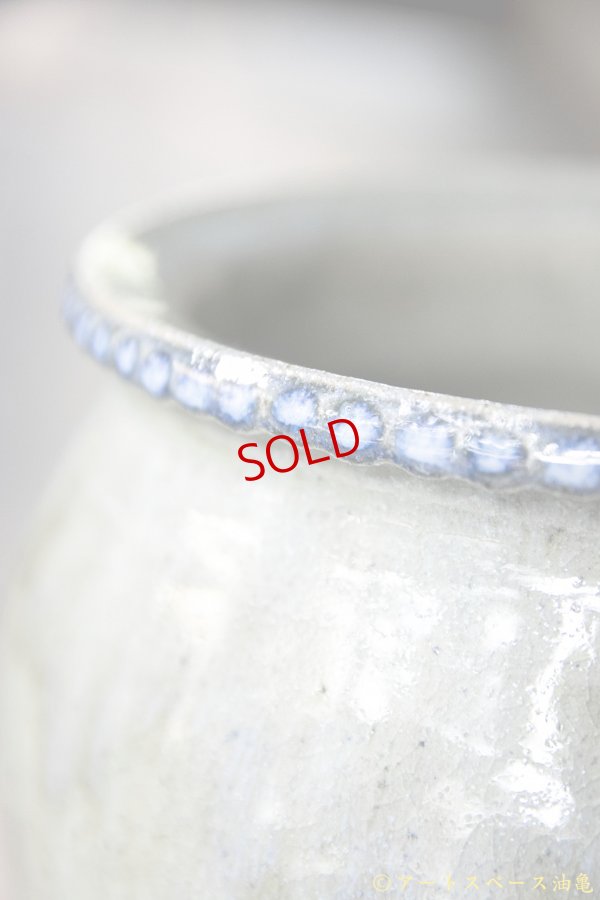 画像8: 寺村光輔　並白釉　呉須　壺（薪）