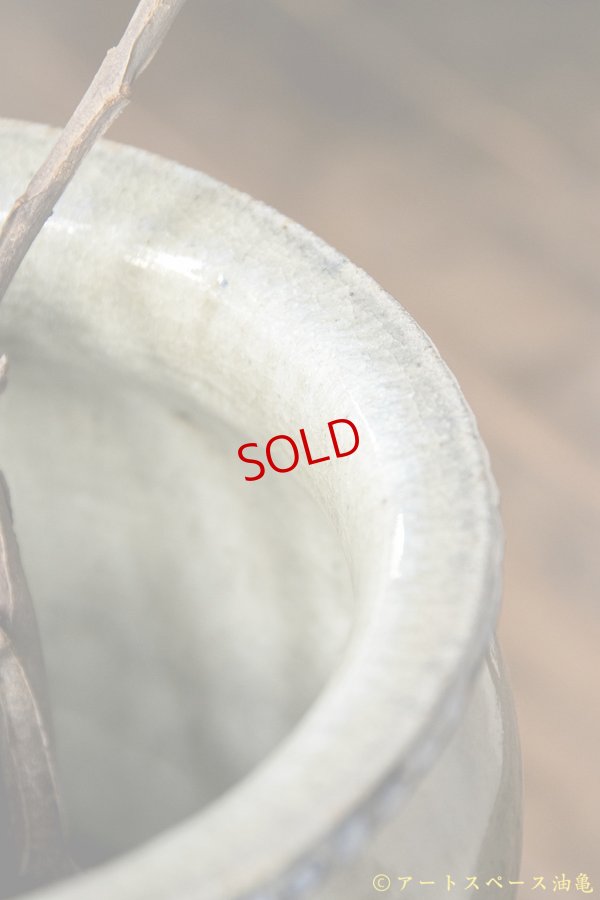 画像11: 寺村光輔　並白釉　呉須　壺（薪）