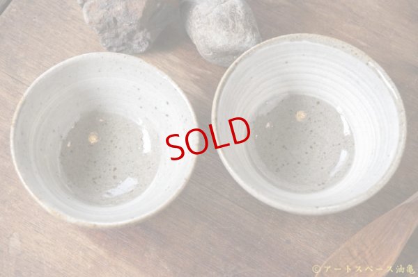 画像4: 寺村光輔　地釉　刷毛目　指掻き　飯碗（薪）