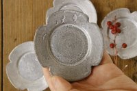 塚本友太　花豆皿　銀　【アソート作品】
