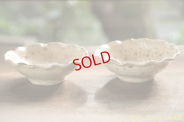 画像2: 八木橋昇　ブドウ灰釉２２９　マスカットオブアレキサンドリア　白土輪花４寸小皿（ブドウ灰１００％）