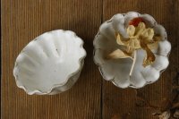 八木橋昇　粉引きマット　輪花豆鉢【アソート作品】