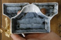 柳川謙治　染付　富士山豆皿【アソート作品】