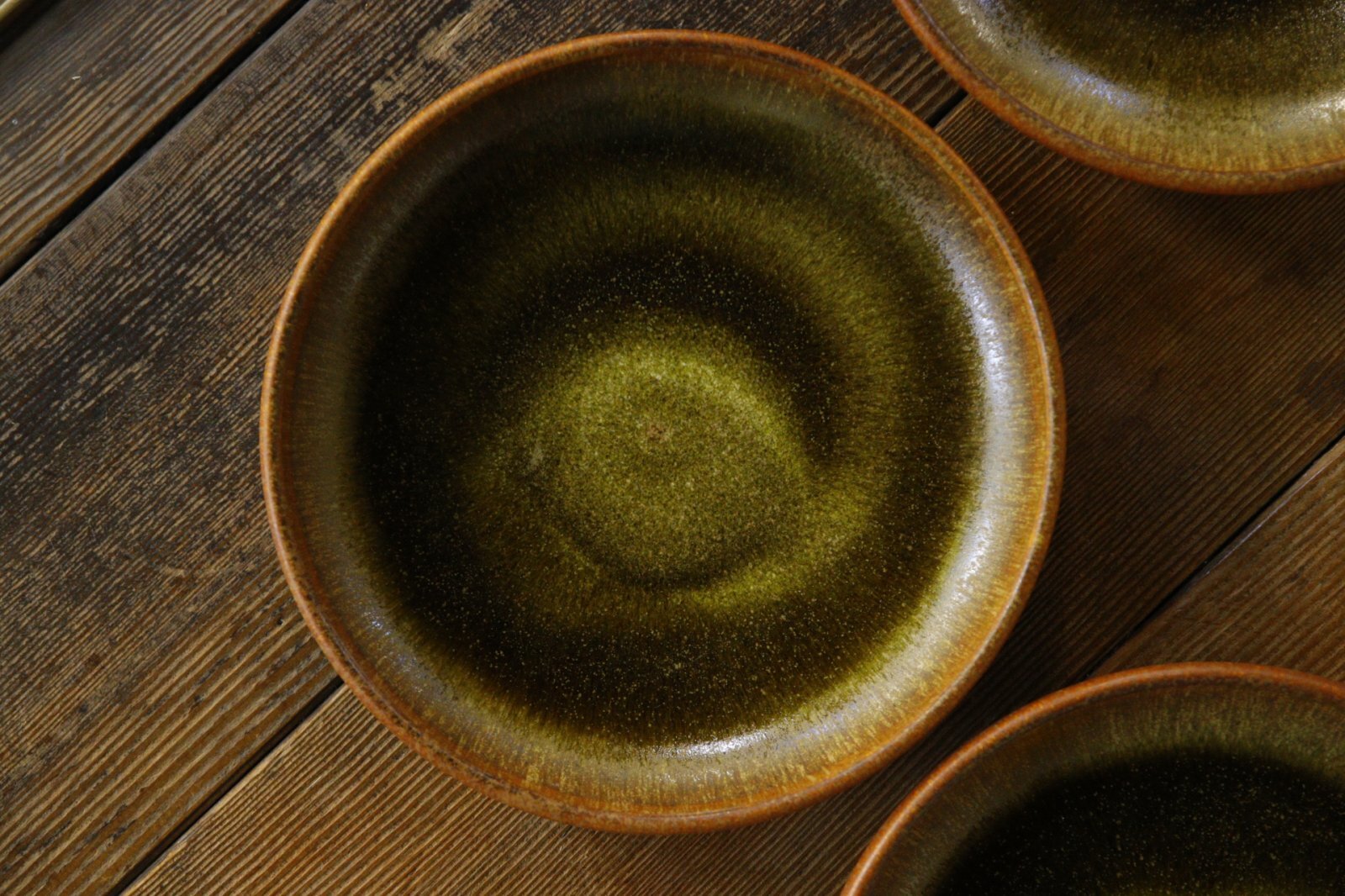 画像1: 北側雄一　窯変蕎麦釉　六寸玉縁深皿 【アソート作品】