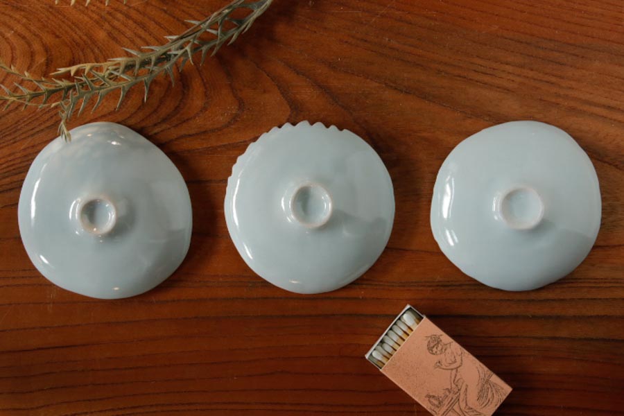 画像3: 柳忠義「ほりこみ青白磁　豆皿」