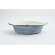 画像1: 八木橋昇「青白　楕円グラタン皿（耐熱陶器）」 (1)