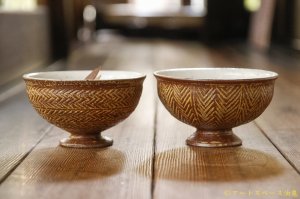 画像: 江口香澄　アフリカ彫刻　高杯鉢（大）