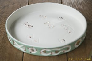 画像: 浜坂尚子　手彫り高皿