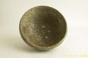 画像: 加地学「白化粧　灰釉　銅釉　　鉢」