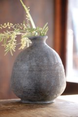 画像: 加地学　南蛮焼締　花生