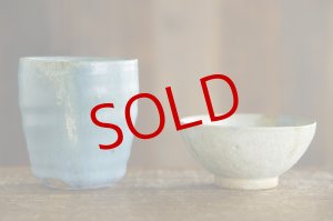 画像: あよお　一点物カップ あお／茶杯 貝と海