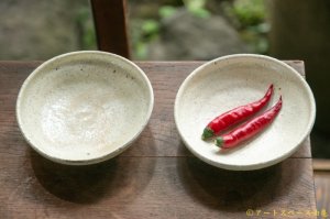 画像: 工藤和彦　白樺ホワイト　５寸たわみ鉢