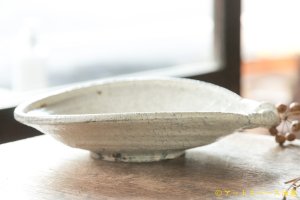 画像: 工藤和彦　白樺ホワイト平片口７寸鉢