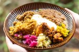 画像: 益子淳一　あめ釉しのぎカレー皿【アソート作品】