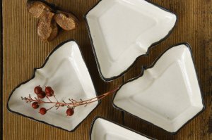 画像: 宮内太志　一弁リンカ豆皿　白　【アソート作品】