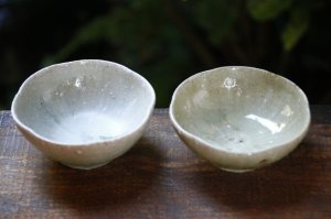 画像: 三好敦子　灰釉　輪花鉢