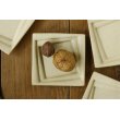 画像1: 夏草　マット釉ベージュ　角豆皿【アソート作品】 (1)