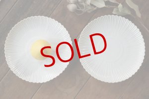 画像: 小倉夏樹 白磁 鎬輪花皿7寸【アソート作品】